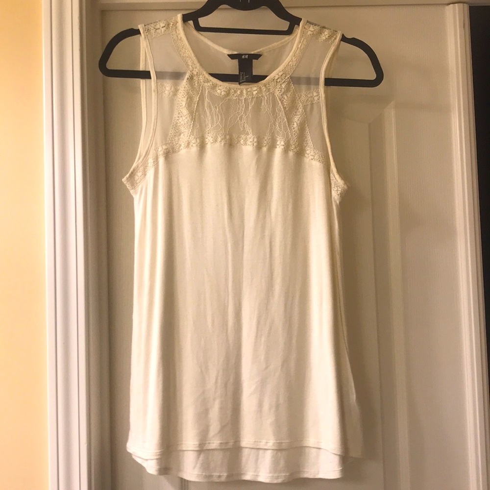 H&M Cream Sleeveless Blouse